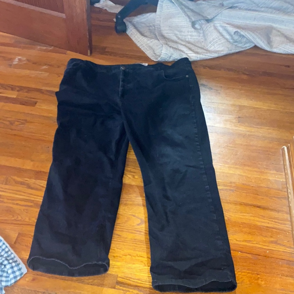 ASOS plus size black cigarette style  jeans stretchy US 20 UK 24